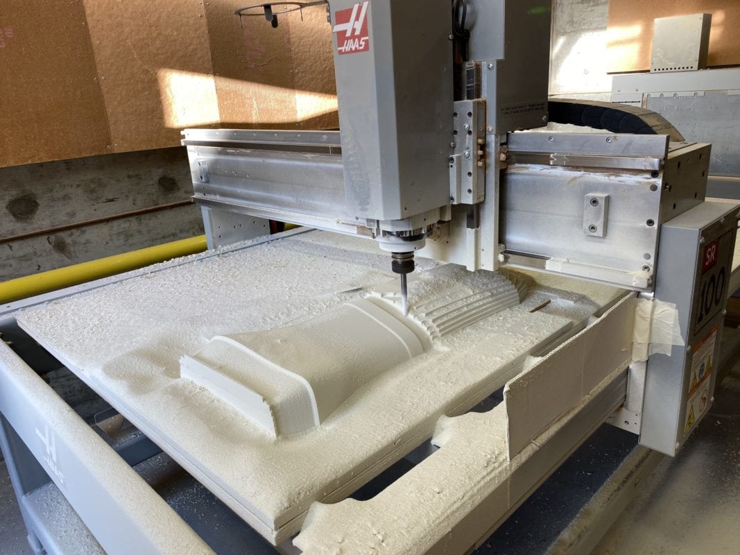 Machining foam mold on CNC router