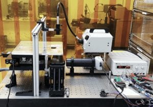 Our team's IFM Design Verification Prototype in the Cal Poly Microfabrication Laboratory.