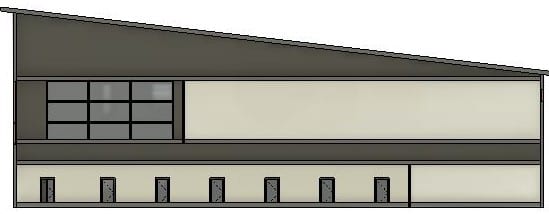 Section view of building model