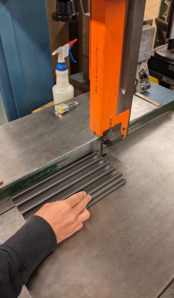 Using Bandsaw to cut Grill Top